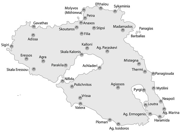 plattegrond-kaart-lesbos-griekenland-plaatsen